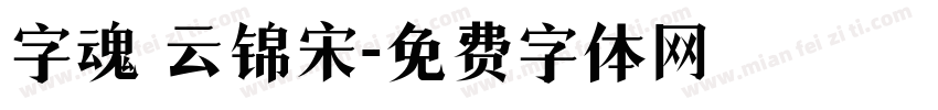 字魂 云锦宋字体转换